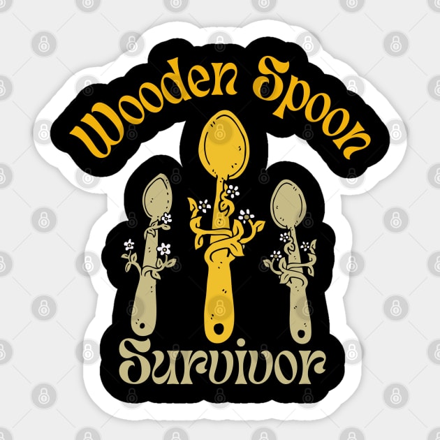 Wooden Spoon Survivor Sticker by A tone for life